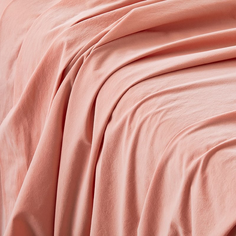 Stonewashed Cotton Salmon Sheet Separates