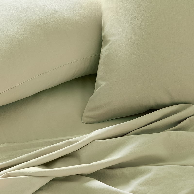 Stonewashed Cotton Soft Khaki Sheet Separates