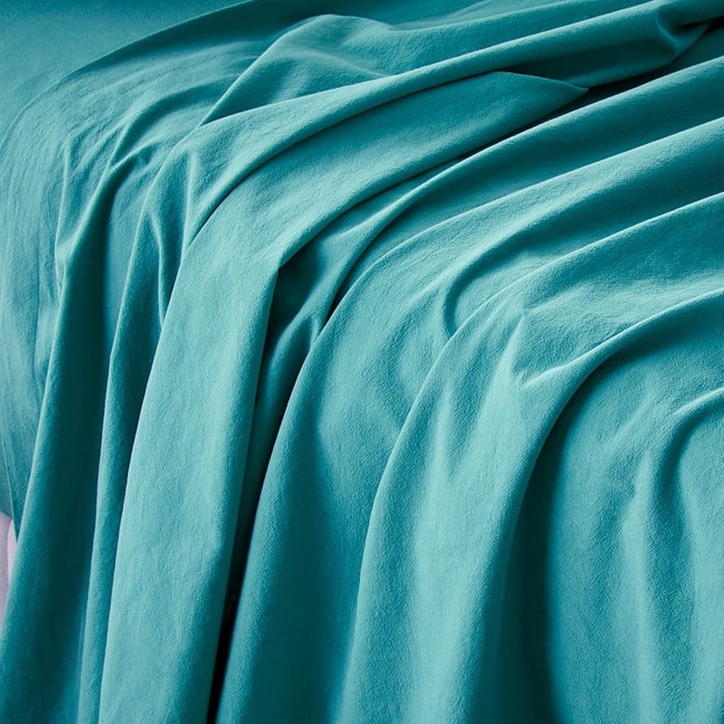 Stonewashed Cotton Teal Sheet Separates 