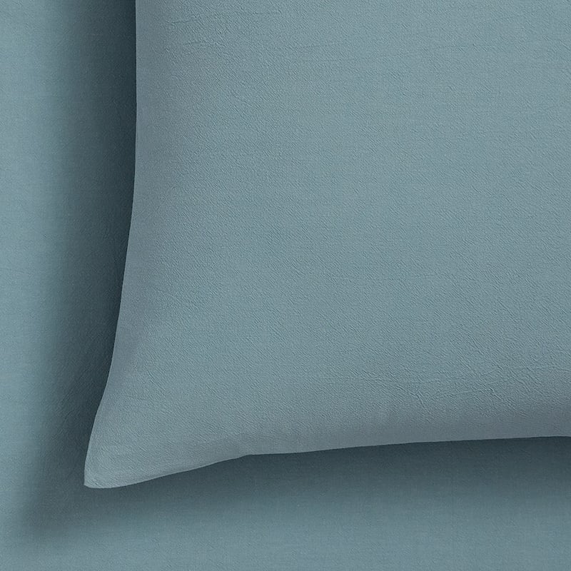 Stonewashed Cotton Blue Grey Sheet Set