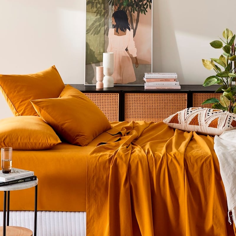 Stonewashed Cotton Chai Sheet Set