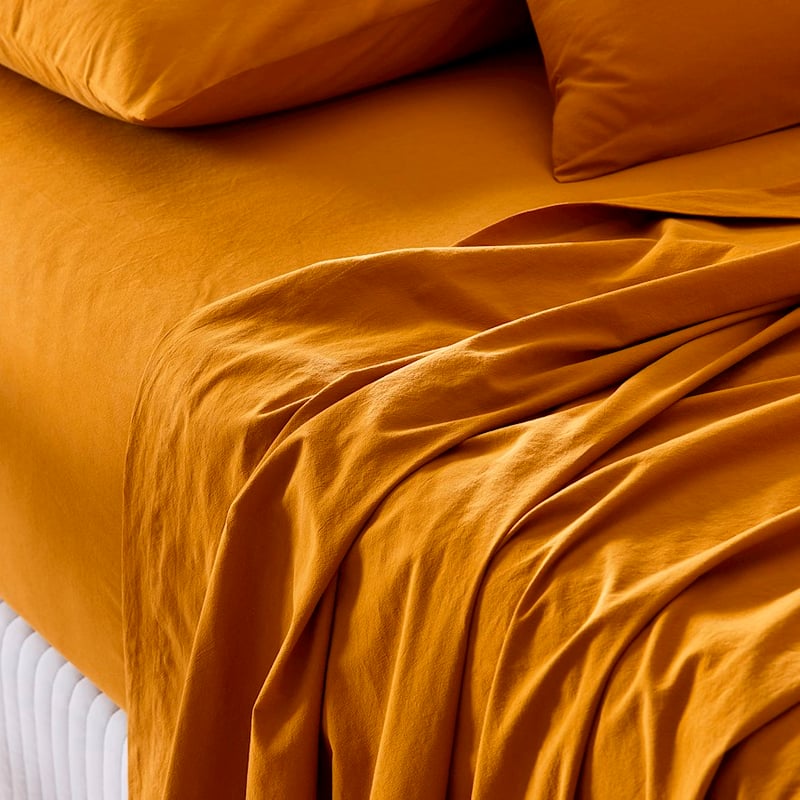 Stonewashed Cotton Chai Sheet Set