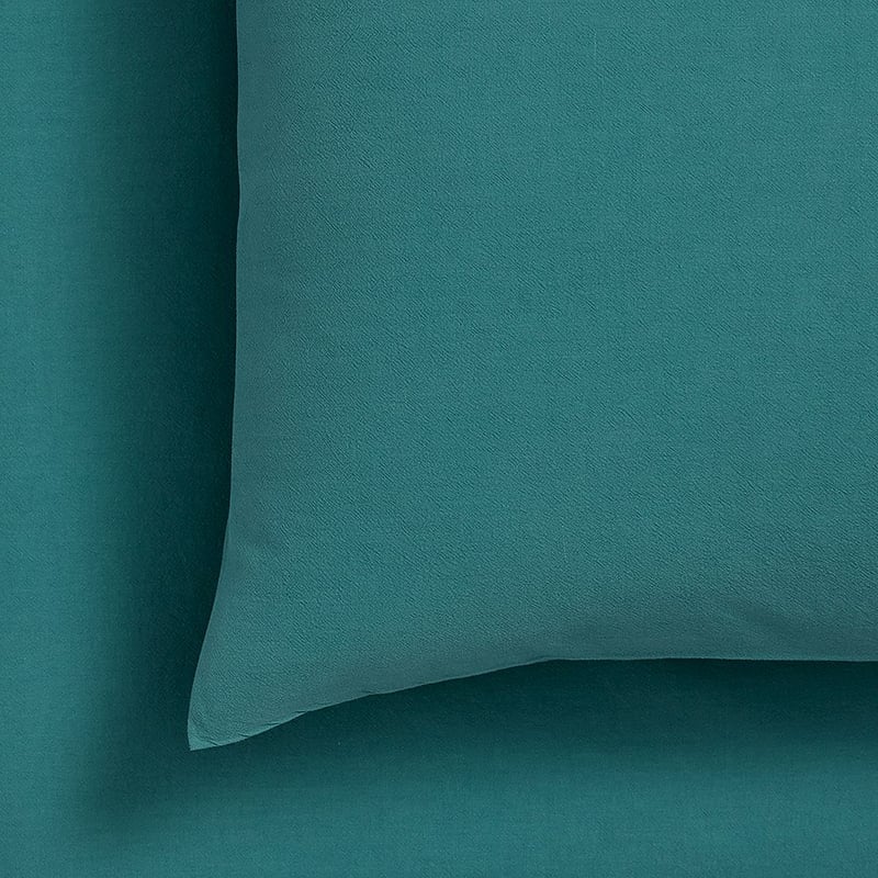 Stonewashed Cotton Teal Sheet Sets