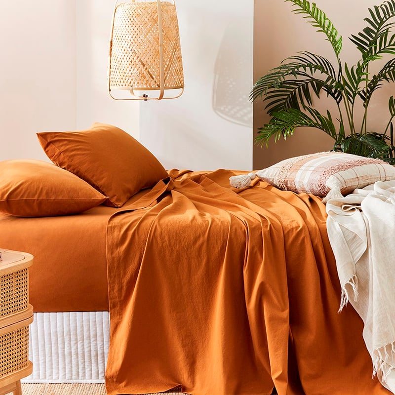 Stonewashed Cotton Topaz Sheet Set