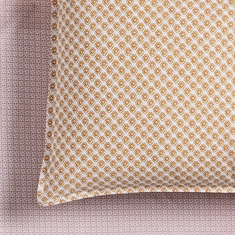 Stonewashed Printed Cotton Mustard Kasbah Sheet Separates