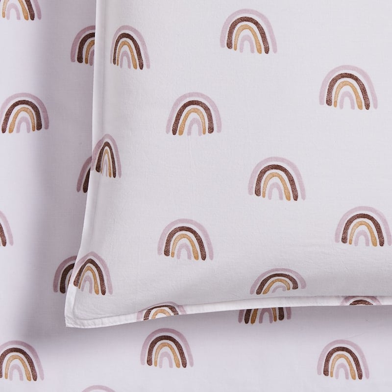 Stonewashed Printed Cotton Rainbow Sheet Separates