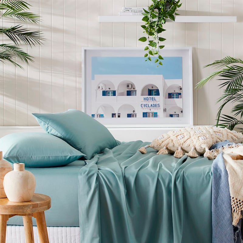 600TC Bamboo Cotton Blue Grey Sheet Separates + Pillowcases