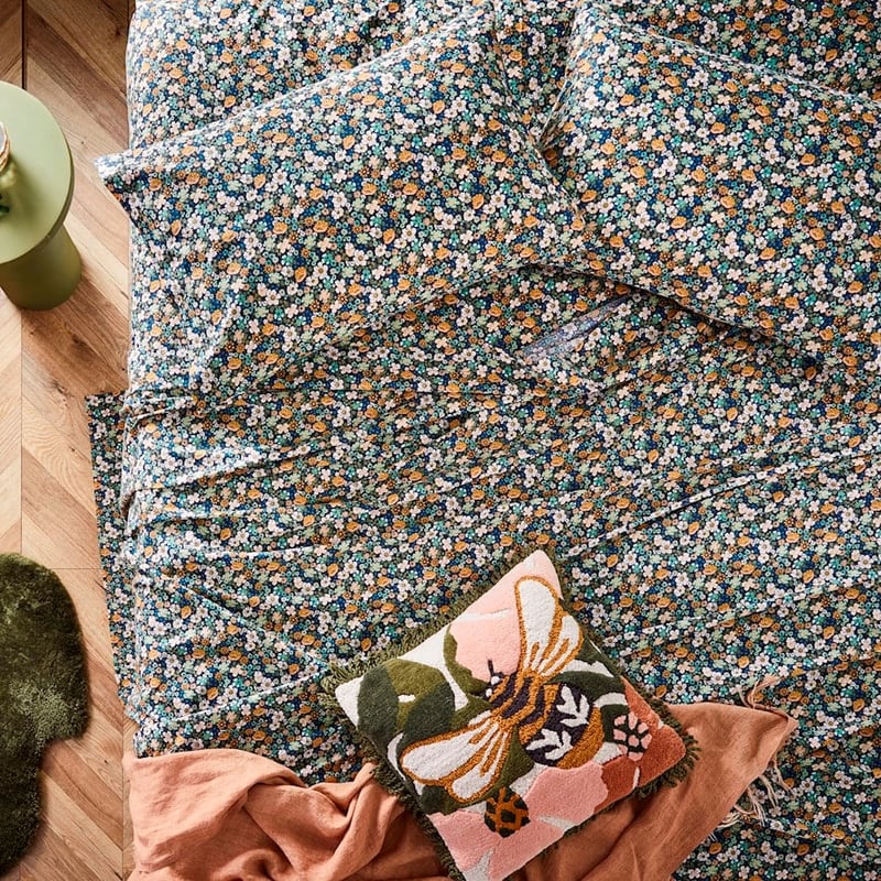 Printed Green Libertine Floral Sheet Set