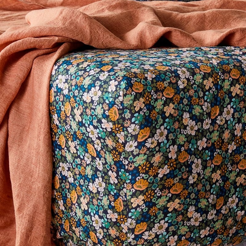 Printed Green Libertine Floral Sheet Set