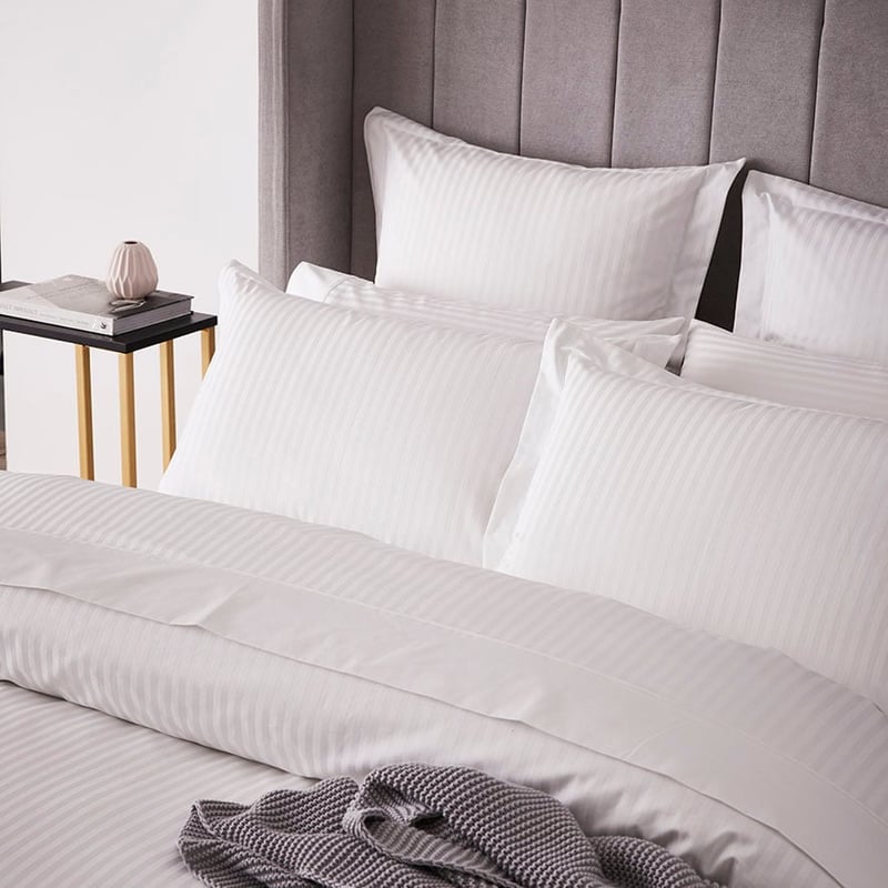 1200TC Snow Stripe Sheet Set