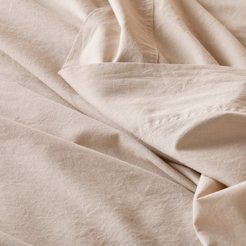 Organic Cotton Chambray Oatmeal Sheet Set