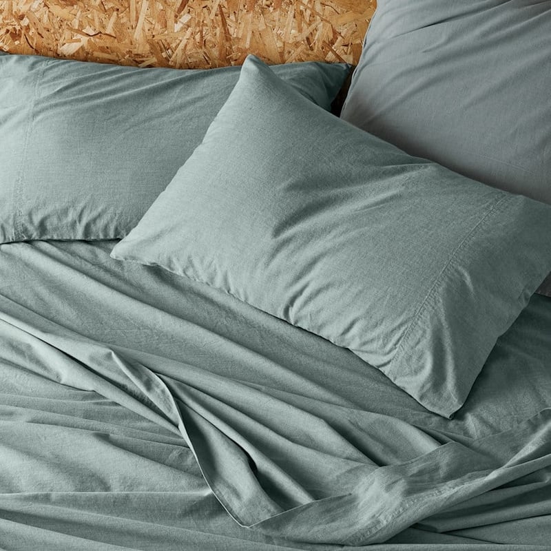 Organic Cotton Chambray Ocean Sheet Set