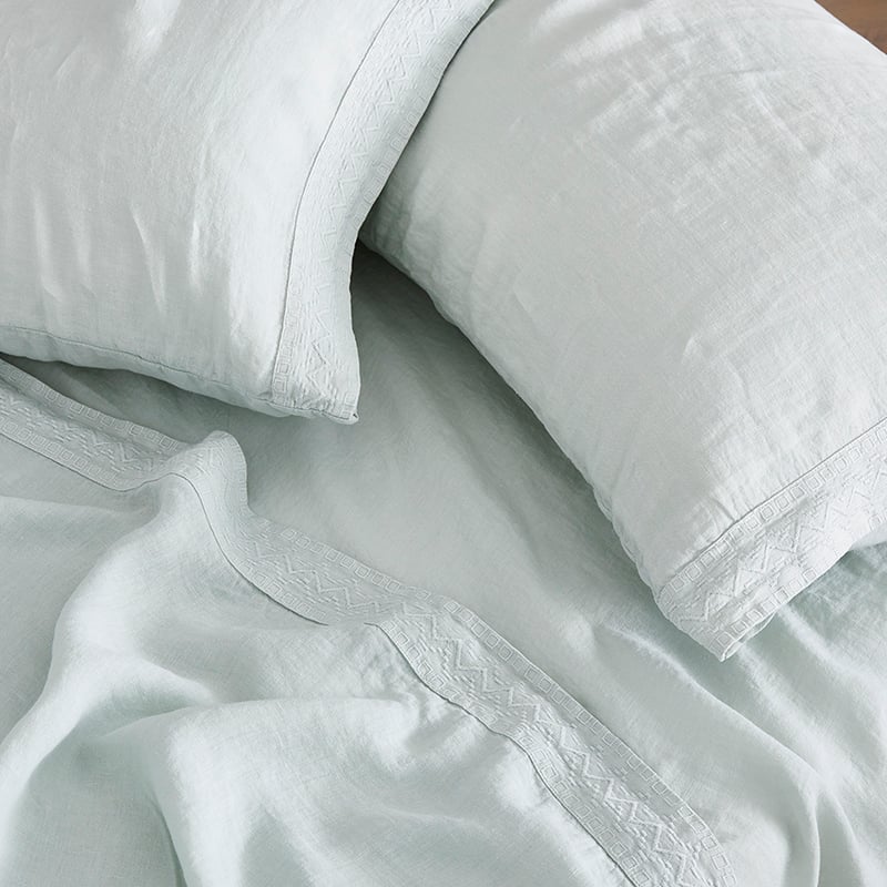 Lindy Klim Munduk Relaxed Linen Sheet Set Linen