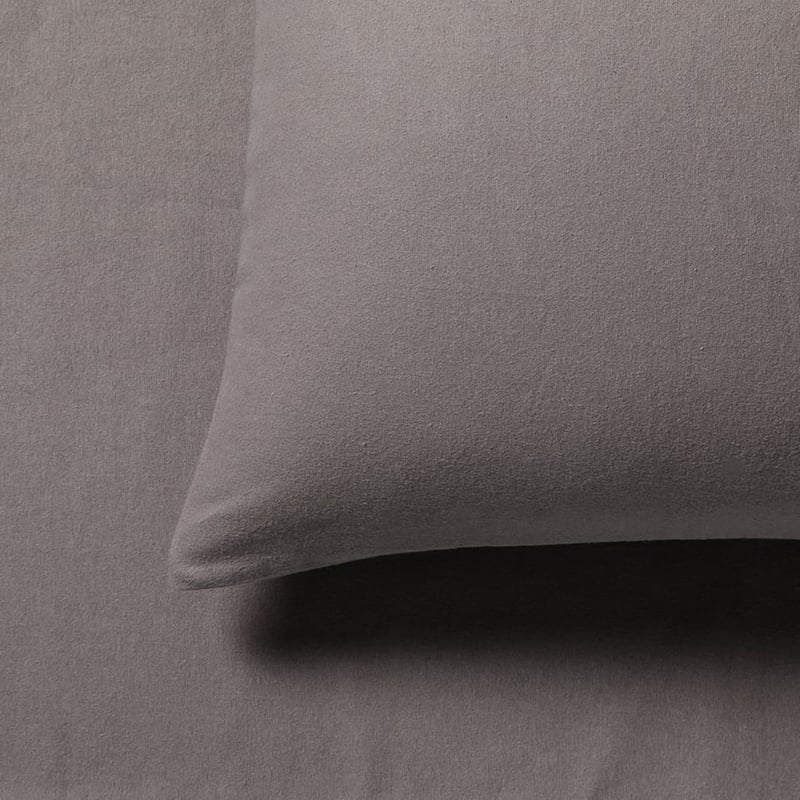 Plain Dye Flannelette Sheet Set Coal