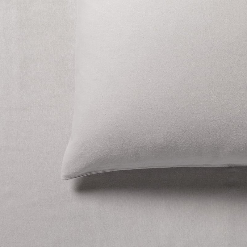 Plain Dye Flannelette Sheet Set Silver