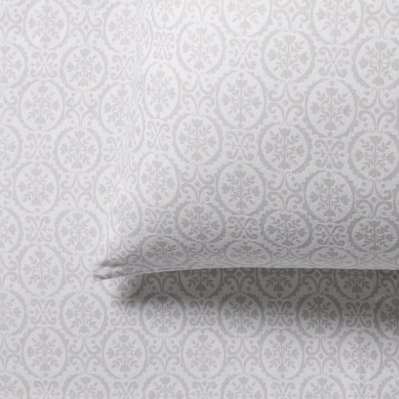 M+R Florence Flannelette W18 King Silver Sheet Set