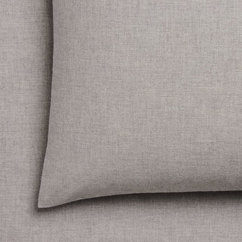 Plain Dyed Flannelette Silver Sheet Set