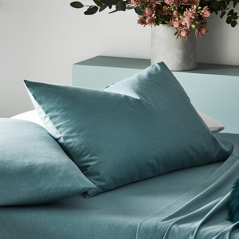 Plain Dyed Flannelette Blue Sheet Separates