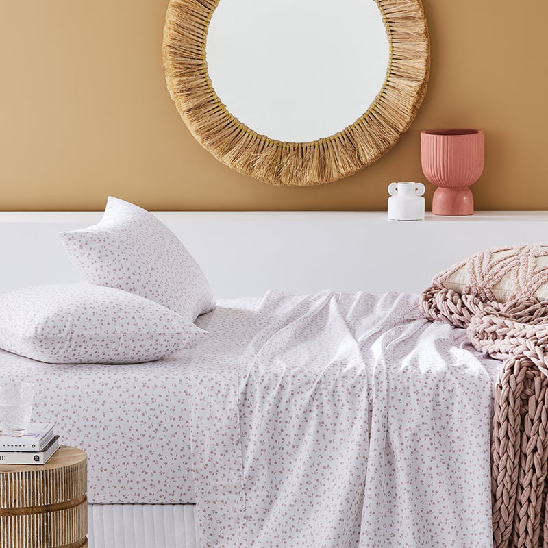 500TC Pima Cotton World's Softest Cotton Dusty Pink Tulip Sheet Set