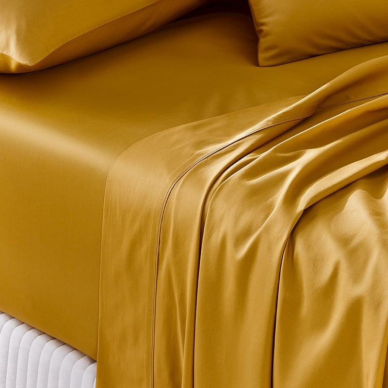 500TC Pima Cotton World's Softest Cotton Honey Mustard Sheet Set