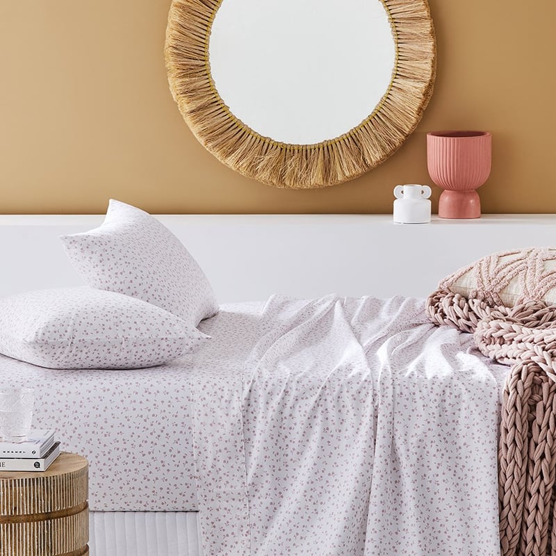 500TC Pima Cotton World's Softest Cotton Dusty Pink Tulip Sheet Separates