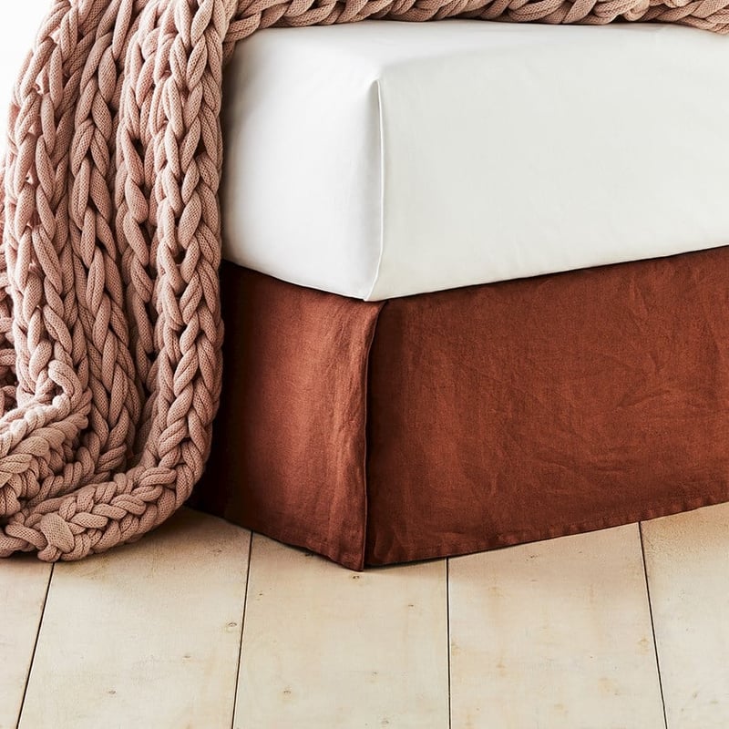 Vintage Washed Linen Paprika Valance