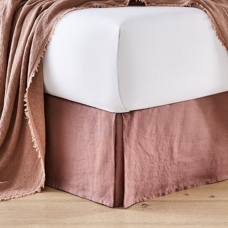 Vintage Washed Linen Rose Valance