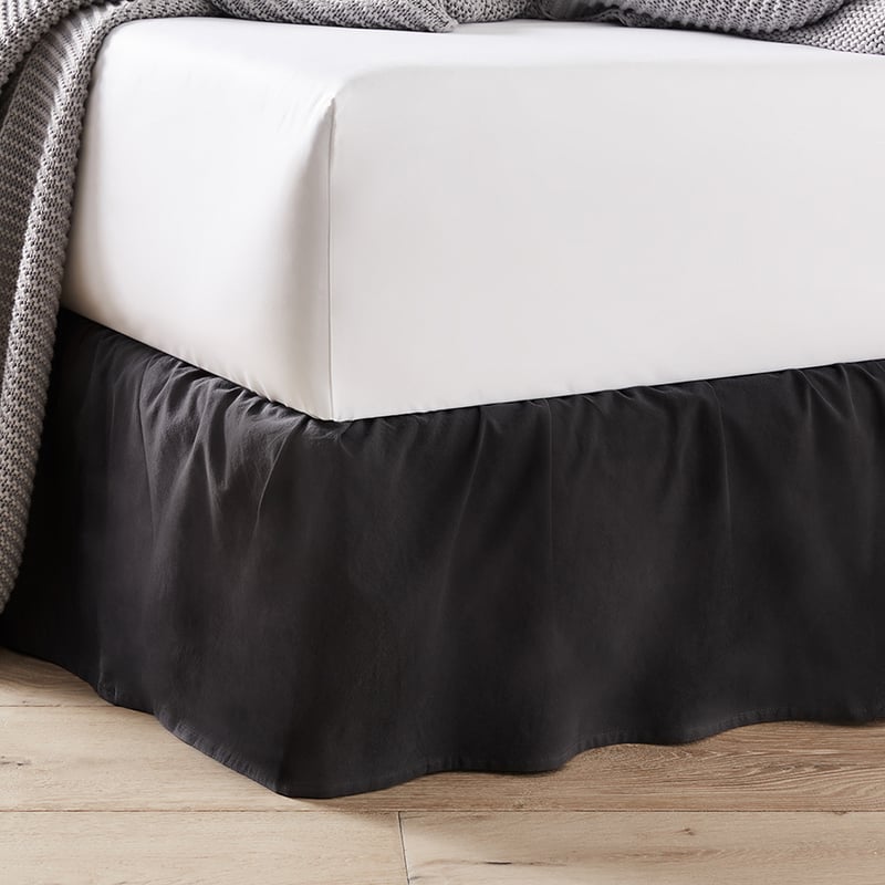 Stonewashed Cotton Coal Valance