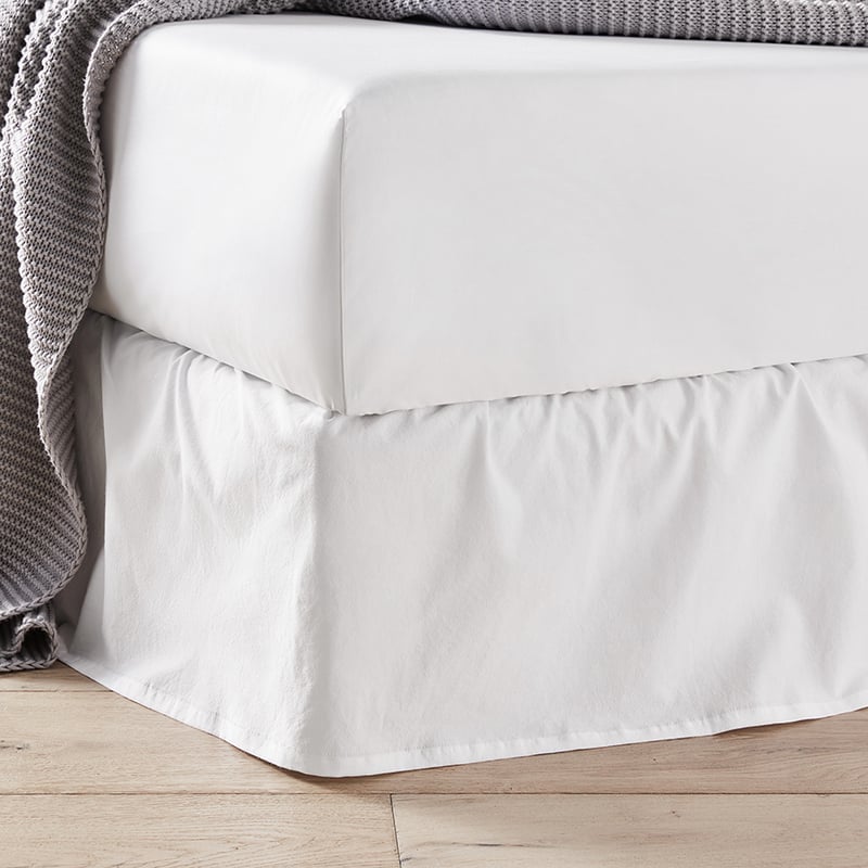 Stonewashed Cotton White Valance