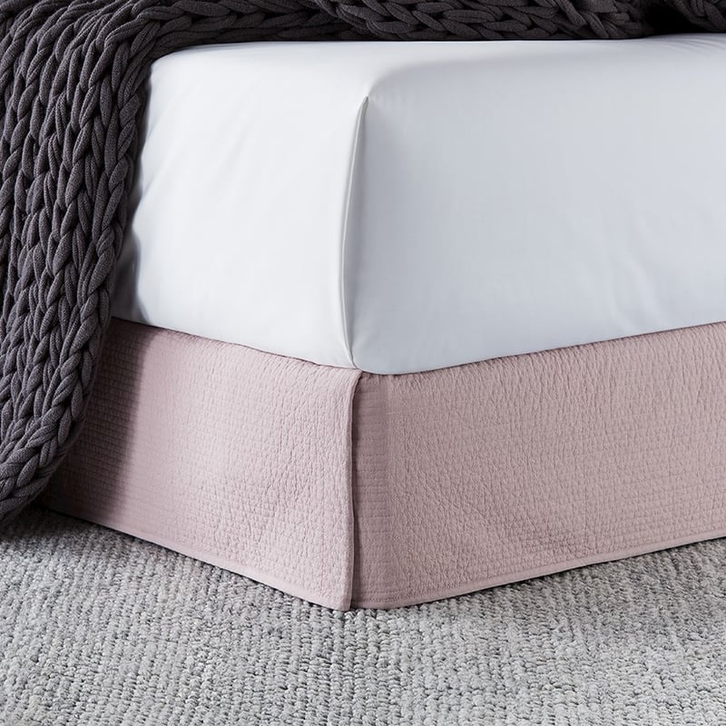 Stonewashed Cotton Violet Quilted Valance