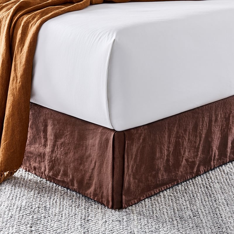 Vintage Washed Linen Nutmeg Valance