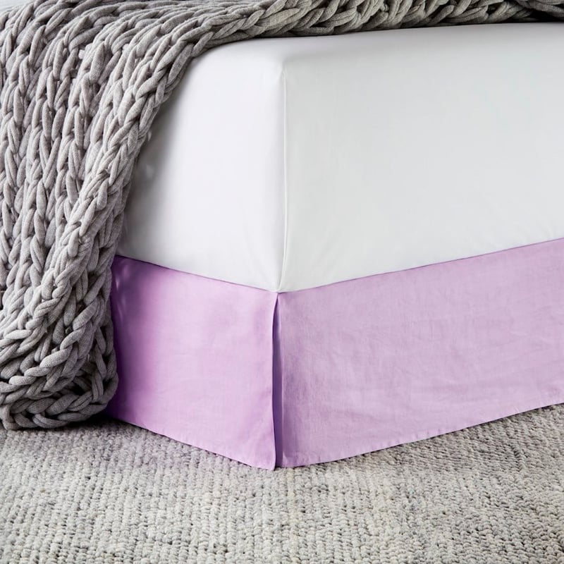 Vintage Washed Linen Pastel Lilac Valances