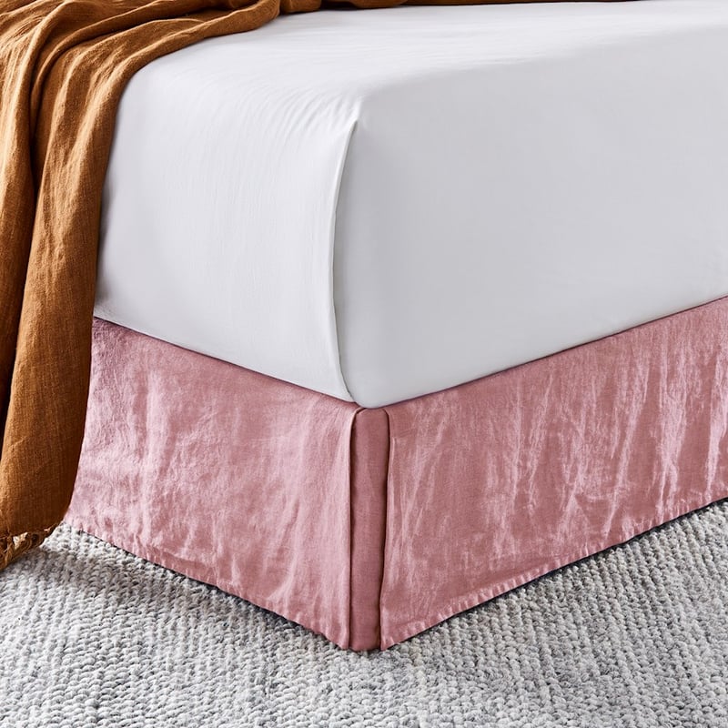 Vintage Washed Linen Rose Quartz Valance