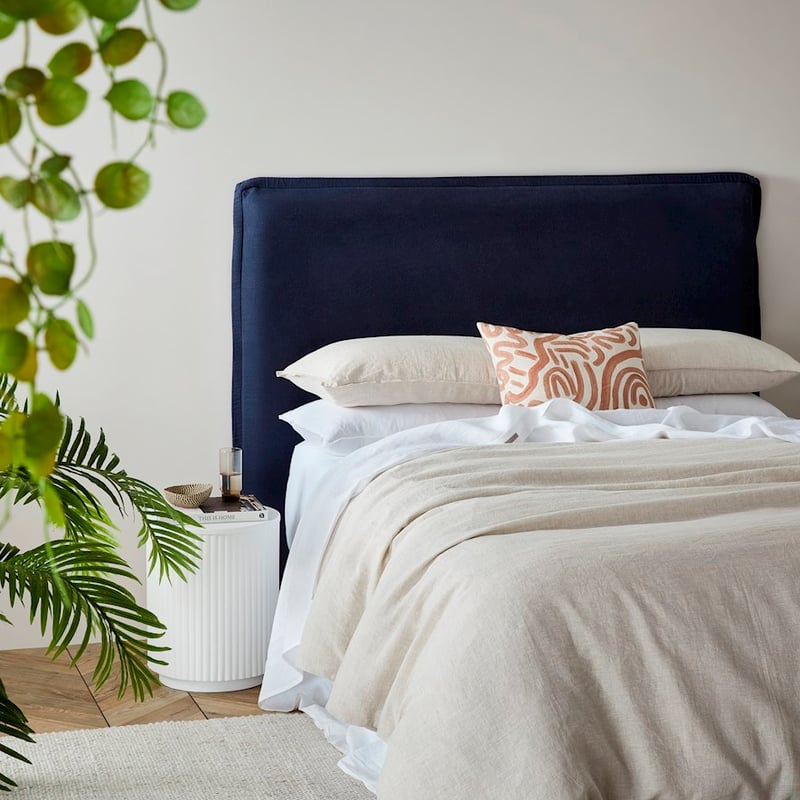 Stockholm Bedhead Queen Navy 