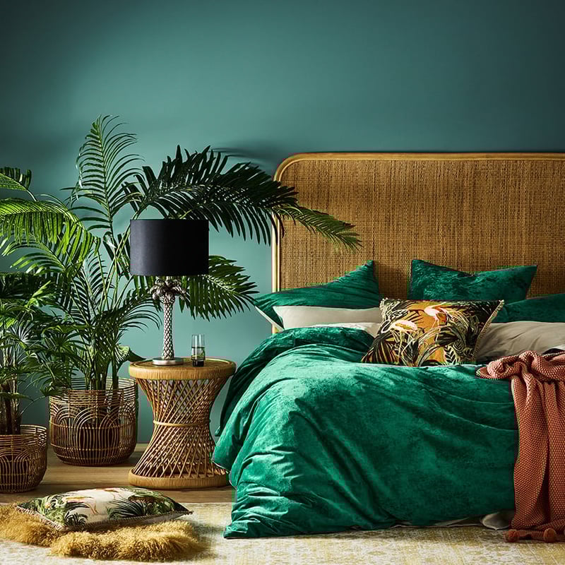 Bahama Rattan Bedhead Queen Honey Half Moon