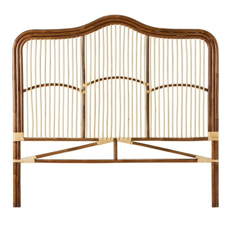 Georgia Rattan Bedhead Queen Walnut/Natural 