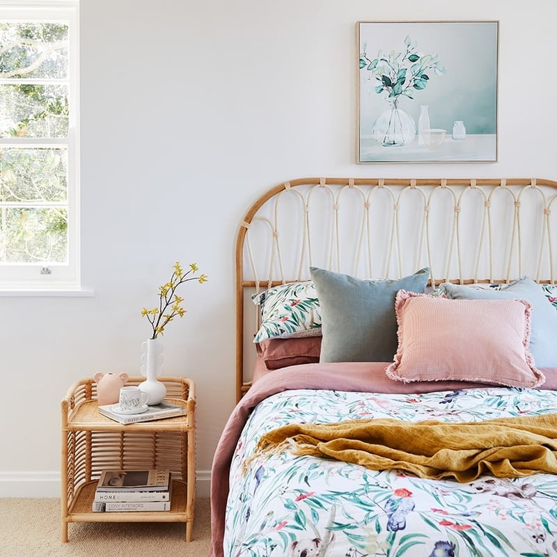 Hawaii Honey & Natural Rattan Bedhead 