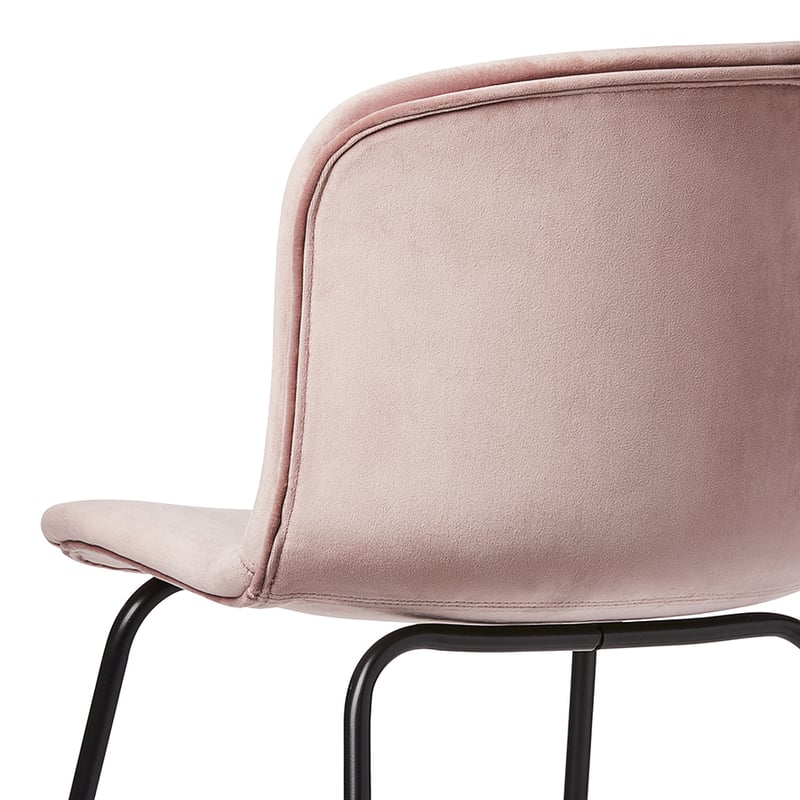Orlando Rose Pink Velvet Counter Stool