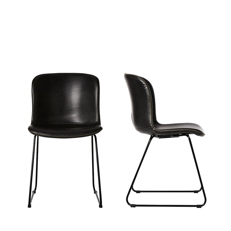 Orlando Dining Collection  Black Dining Chair Set of 2