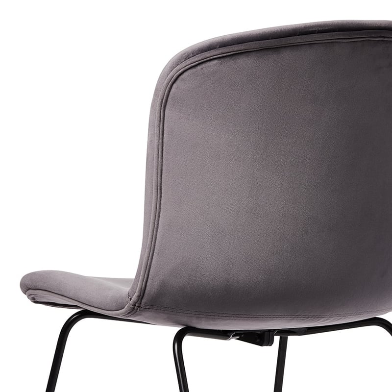 Orlando Grey Velvet Set of 2 Dining Chairs