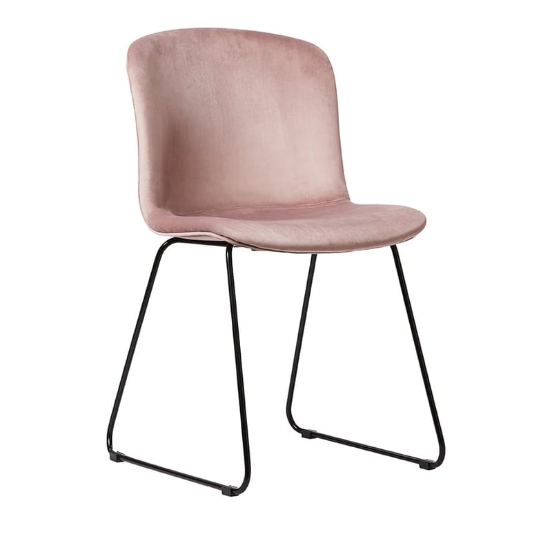 Orlando Rose Pink Velvet Set of 2 Dining Chairs