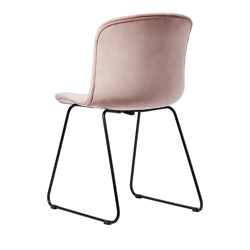 Orlando Rose Pink Velvet Set of 2 Dining Chairs