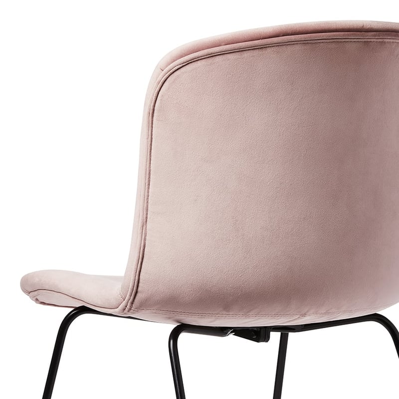 Orlando Rose Pink Velvet Set of 2 Dining Chairs