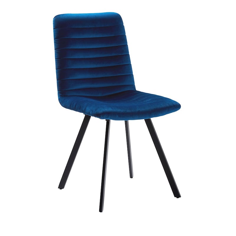 Quinn Dining Collection  Indigo Velvet Counter Stool