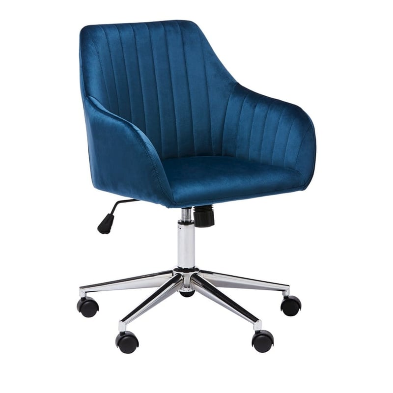 Munich Navy Velvet Desk Chair 