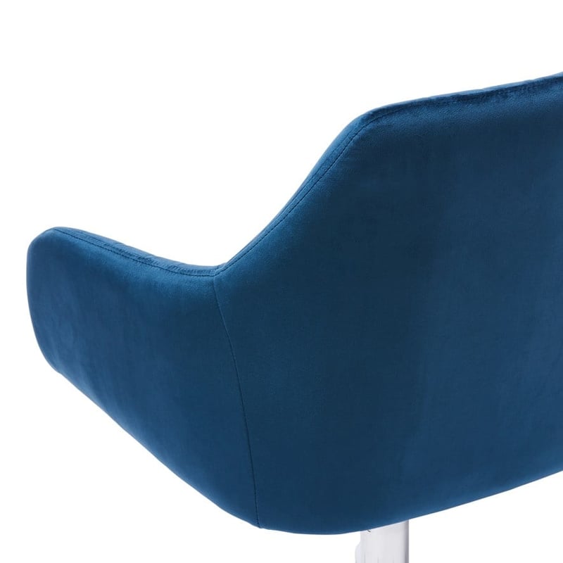 Munich Navy Velvet Desk Chair 