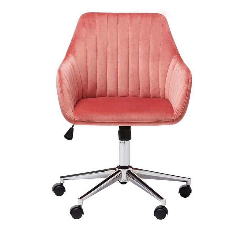 Munich Peony Rose Velvet Desk Chair 