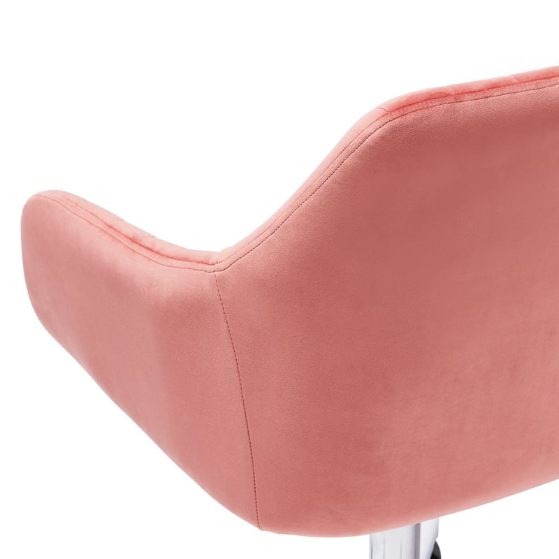 Munich Peony Rose Velvet Desk Chair 