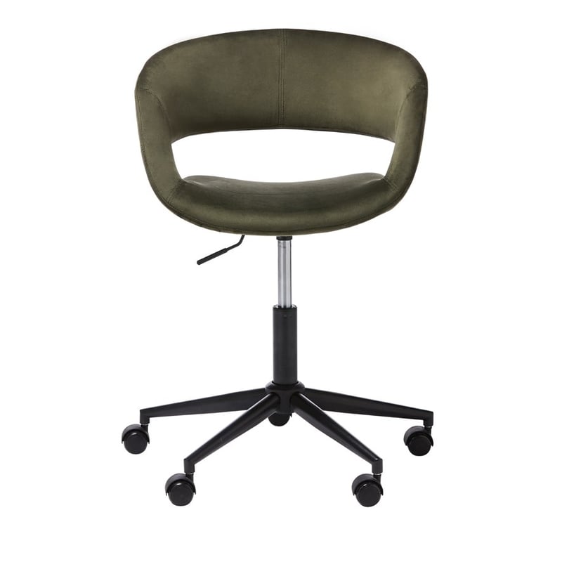 San Diego Desk Chair  Olive Velvet/Black 