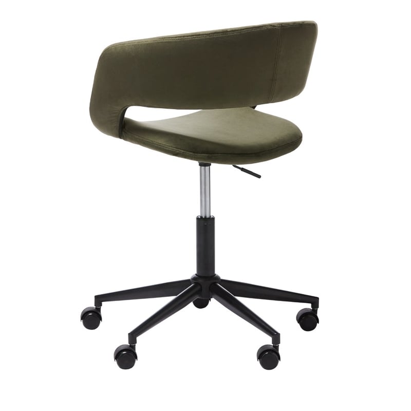 San Diego Desk Chair  Olive Velvet/Black 